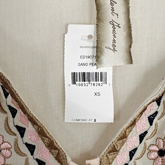 Aratta Silent Journey Valentina Embroidered Tunic Top Coverup XS Floral Boho NWT - Picture 6 of 16